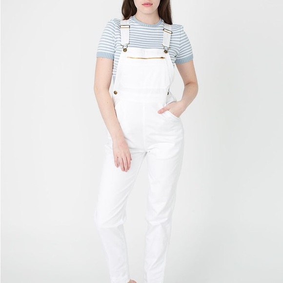 American Apparel Pants - American Apparel White Overalls